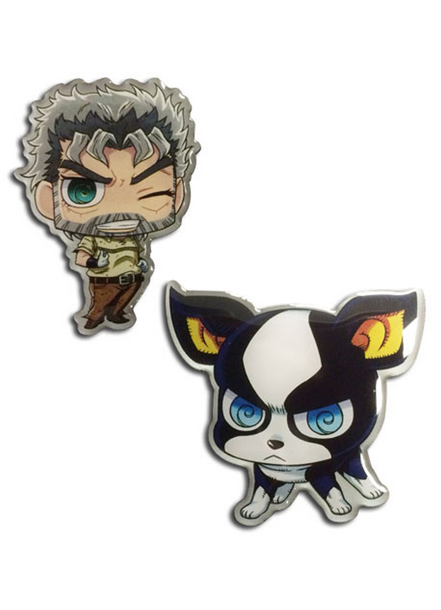 Jojos Bizarre Adventure - Iggy & Joseph Joestar SD Pin