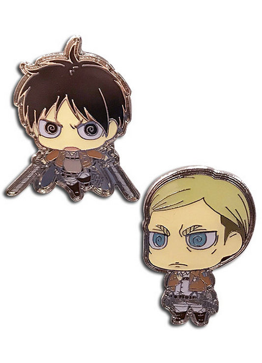 Attack on Titan Season 2 - SD Eren Yeager & Erwin Smith Pins