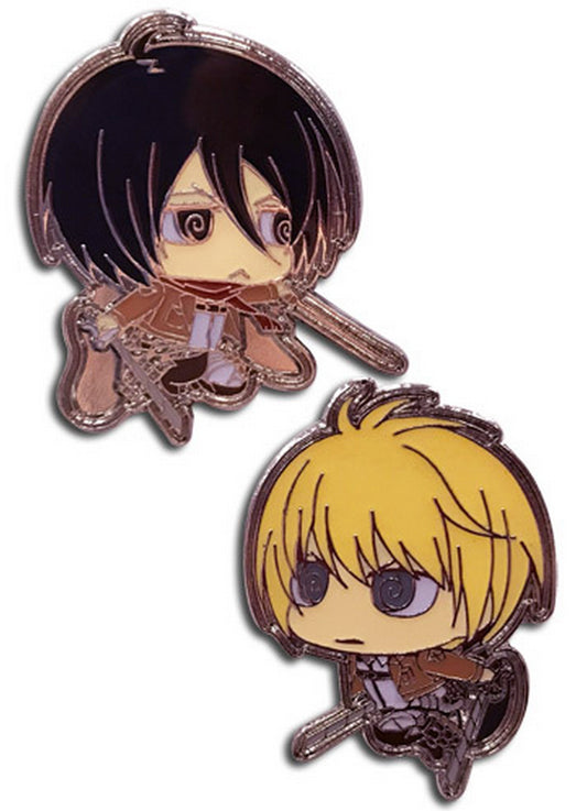 Attack on Titan Season 2 - SD Mikasa Ackerman & Armin Arlet Pins