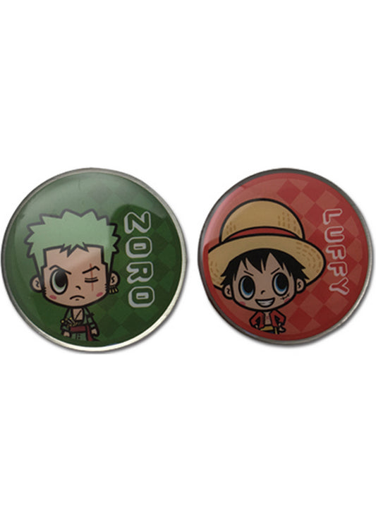 One Piece - Monkey D. Luffy & Roronoa Zoro Pins