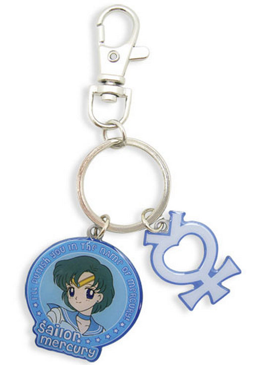 Sailor Moon - Mercury & Symbol Metal Key Chain