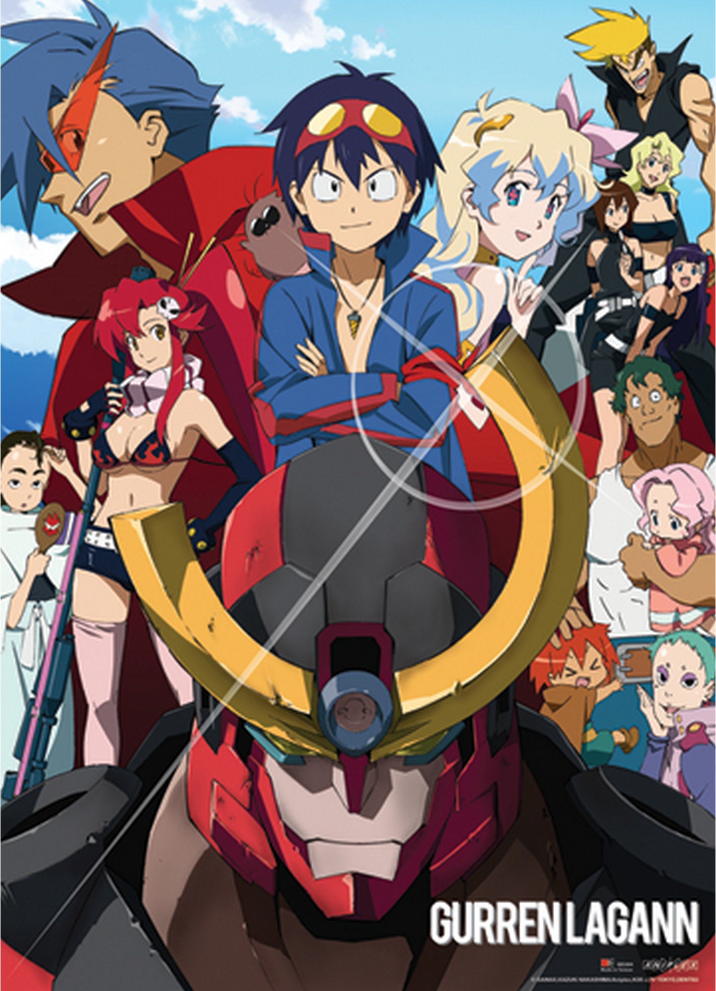 Gurren Lagann - Group Wall Scroll 31"W x 43"H
