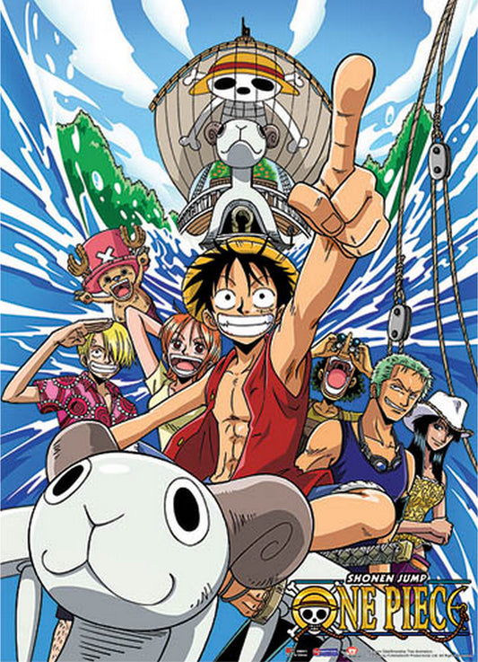 One Piece - The Straw Hat Pirates Wall Scroll 31"W x 43"H
