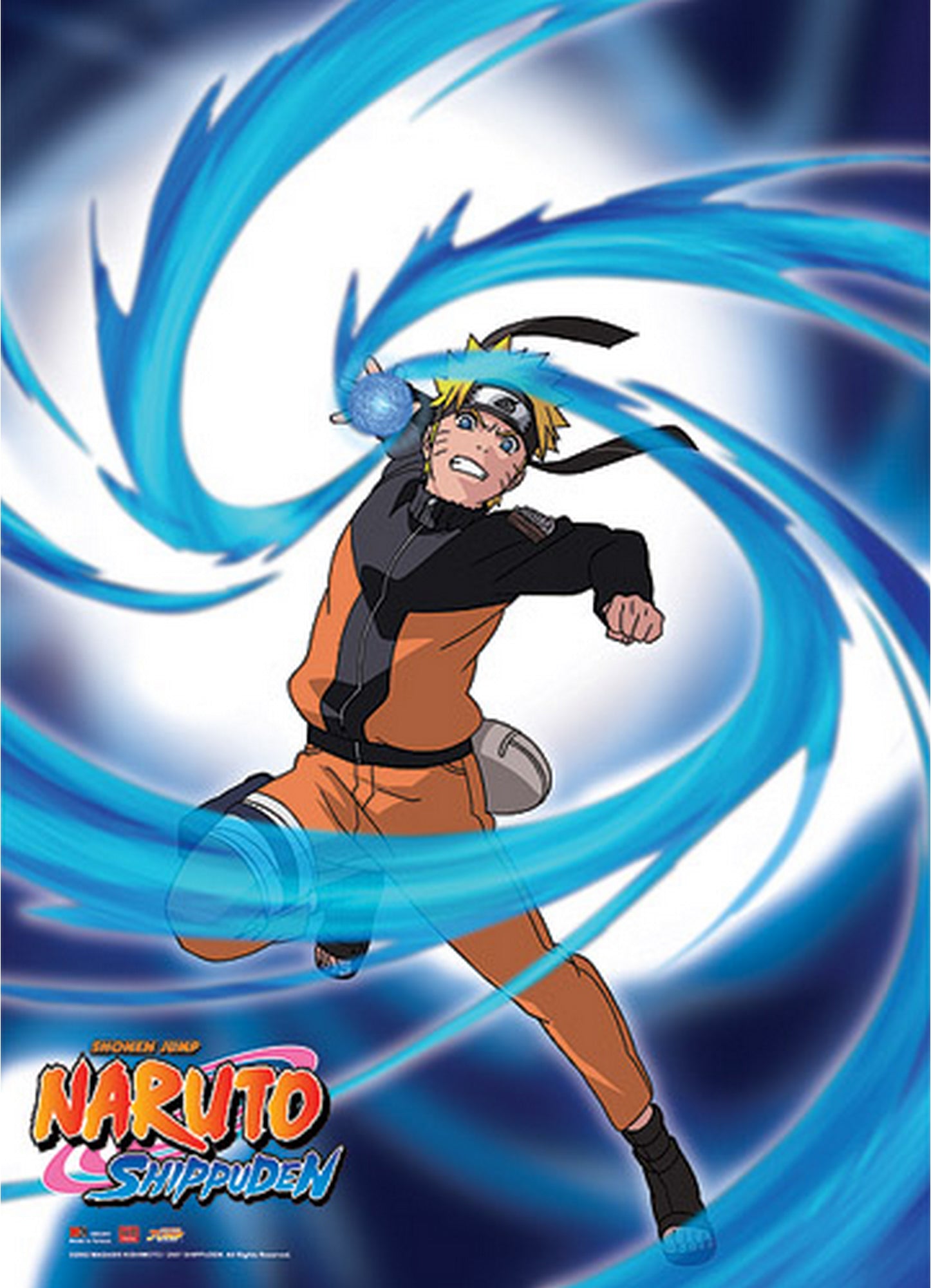 Naruto Shippuden - Naruto Uzumaki Rasengan Wall Scroll 31"W x 43"H