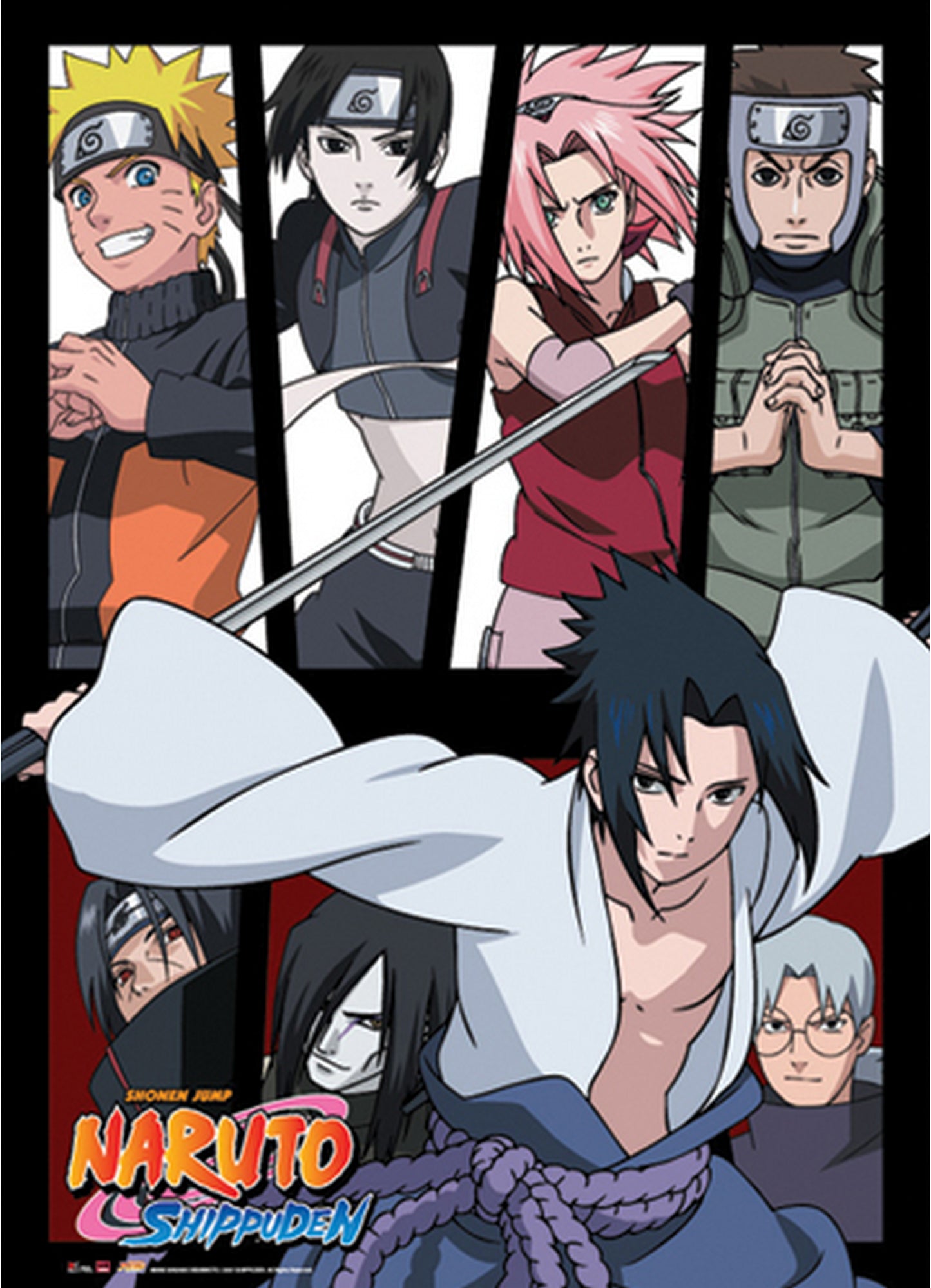 Naruto Shippuden - Group Wall Scroll 31"W x 43"H