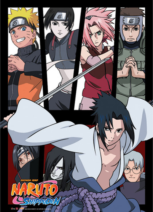 Naruto Shippuden - Group Wall Scroll 31"W x 43"H