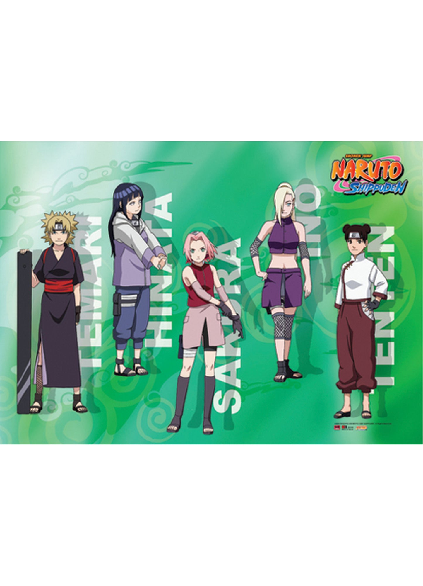 Naruto Shippuden - The Girls Wall Scroll 31"W x 43"H