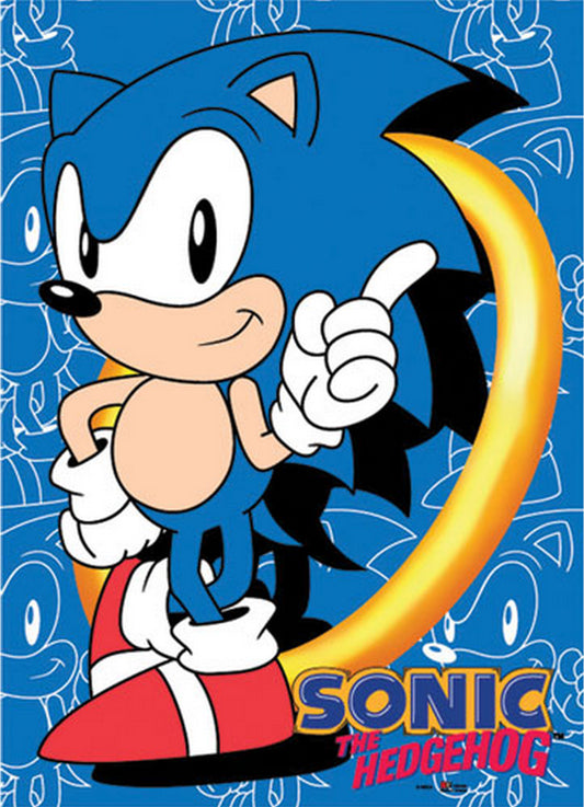Sonic Classic - Sonic The Hedgehog Wall Scroll 18.5"W x 25.2"H