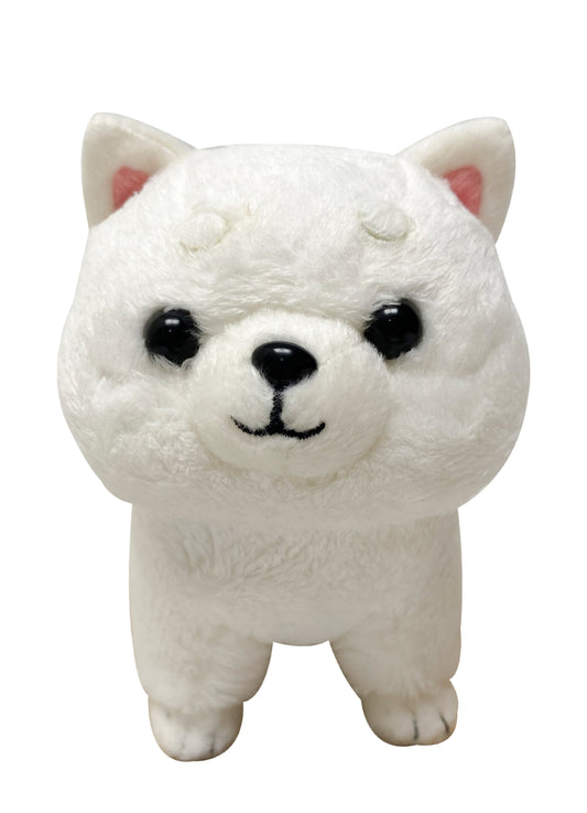 White Shiba Plush 8"H