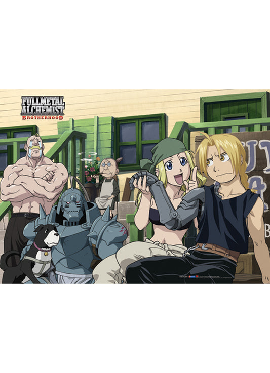 Fullmetal Alchemist: Brotherhood - Group At Rockbells Shop Wall Scroll 31"W x 43"H