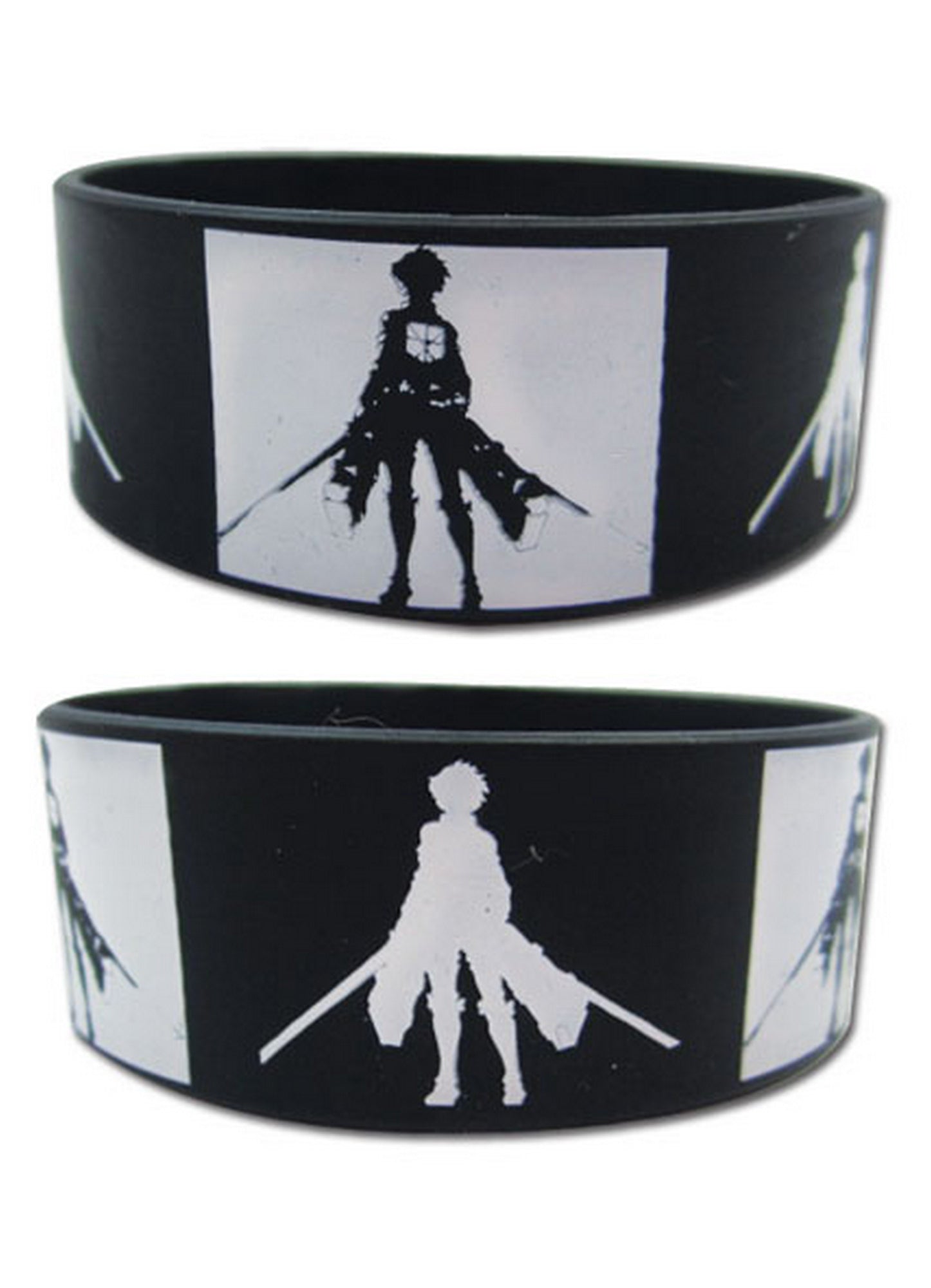 Attack On Titan - Eren Yeager Silhouette PVC Wristband
