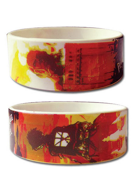 Attack On Titan - Eren Yeager & Colossal Titan Staredown PVC Wristband