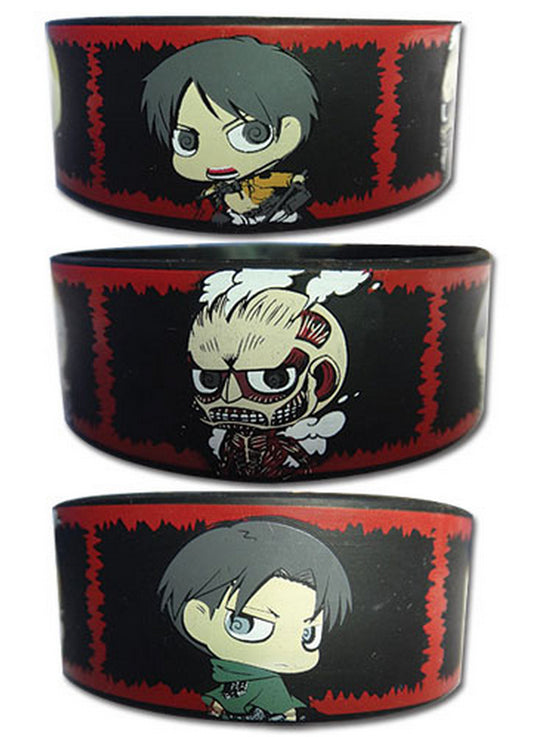Attack On Titan - SD Group Panels PVC Wristband
