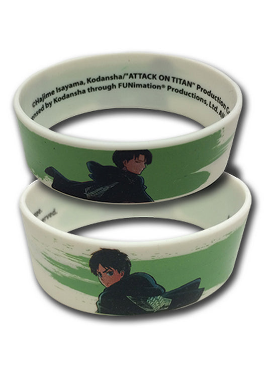 Attack On Titan - Eren Yeager And Levi Ackerman PVC Wristband