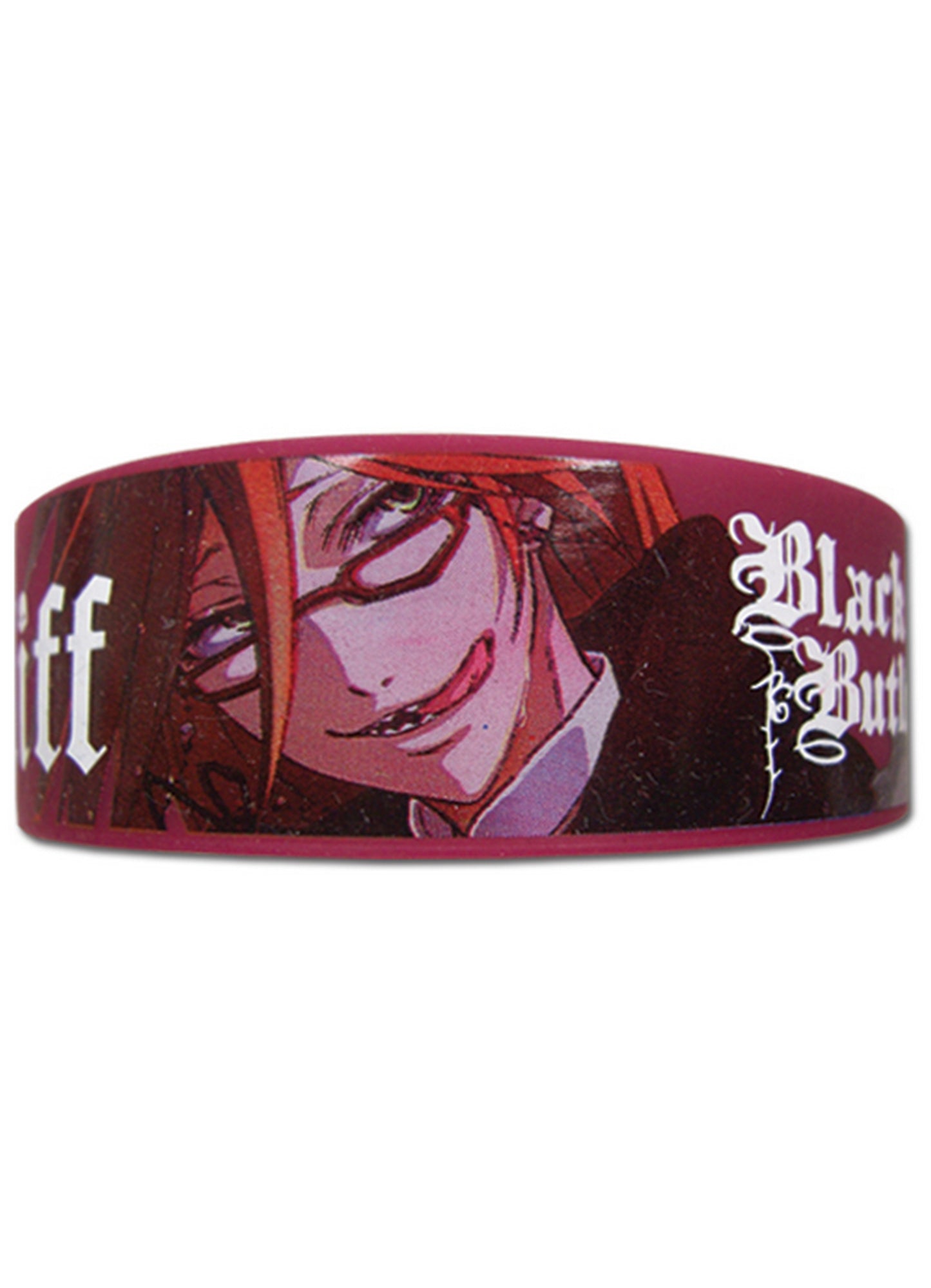 Black Butler - Grell Sutcliff Red PVC Wristband