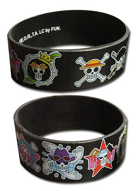 One Piece - Straw Hat Crew Jolly Rogers PVC Wristband