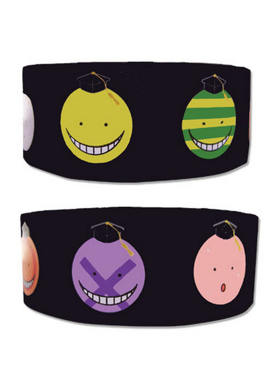 Assassination Classroom - Koro Sensei Faces PVC Wristband