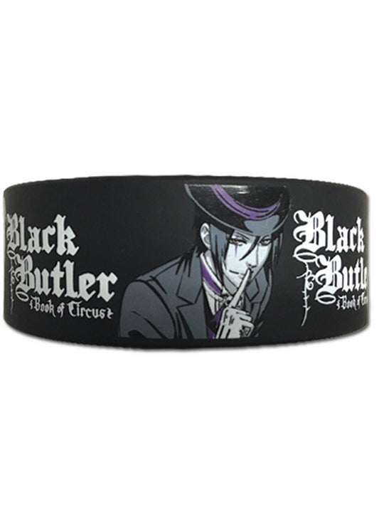 Black Butler Book Of Circus - Sebastian Michaelis Shh Pose PVC Wristband