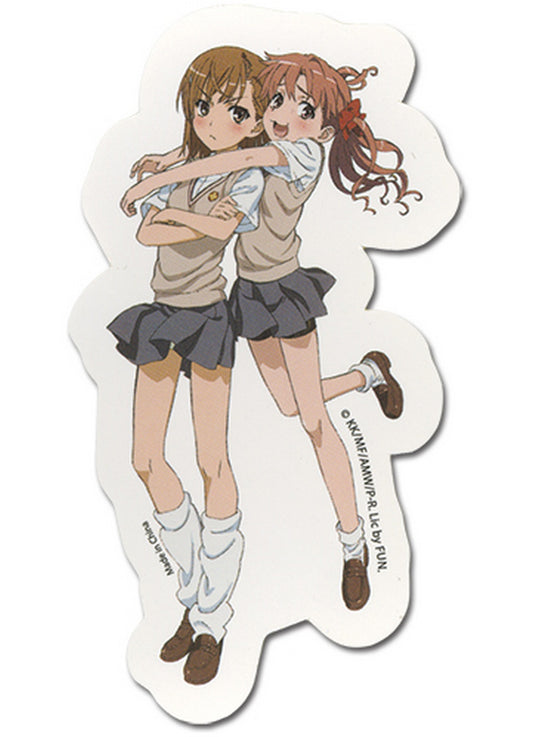 A Certain Scientific Railgun Kuroko Hugging Mikoto Sticker