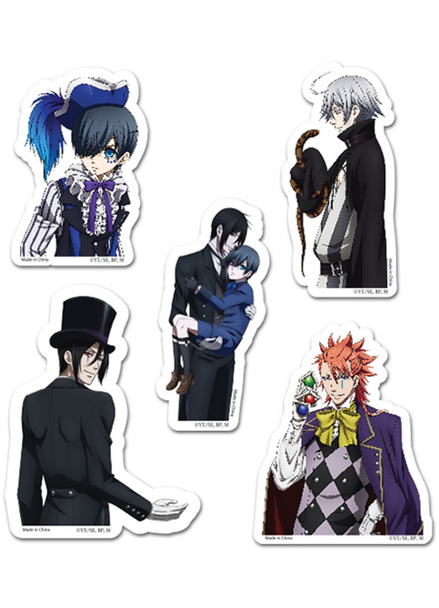 Black Butler Book Of Circus - Group Die-Cut Sticker Set