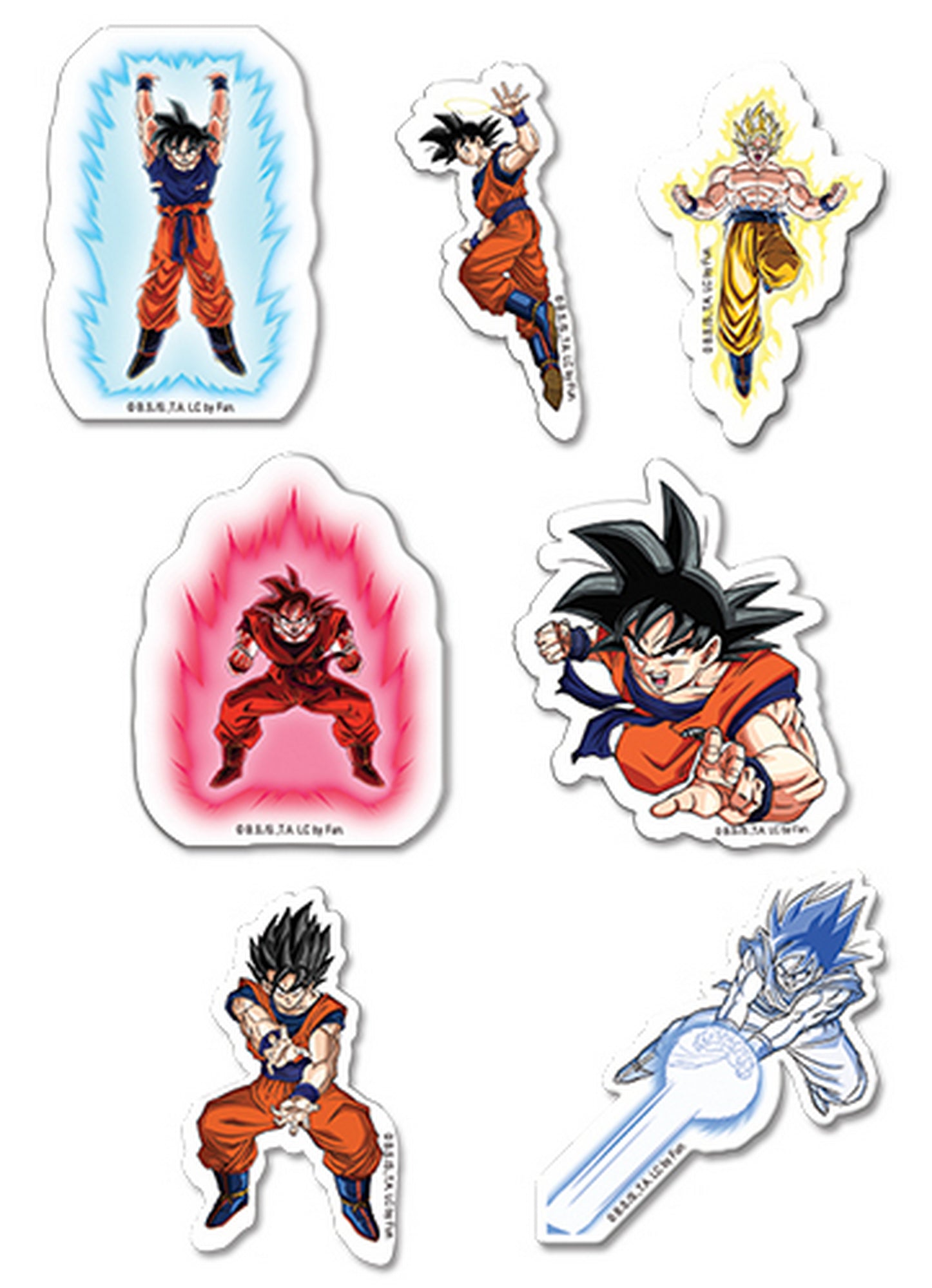 Dragon Ball Z - Son Goku Puffy Sticker Set