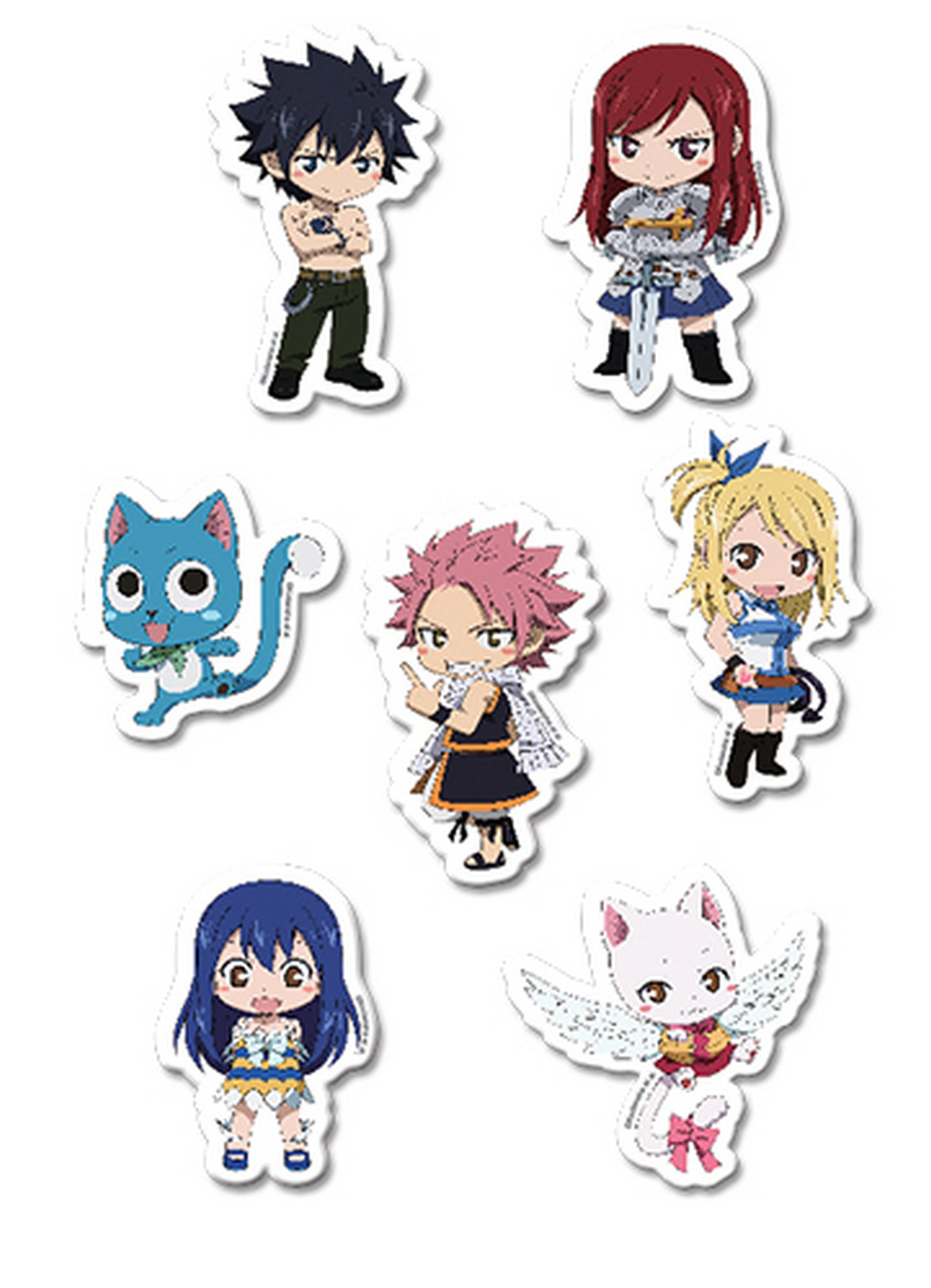 Fairy Tail - Puffy SD Characters Sticker Set