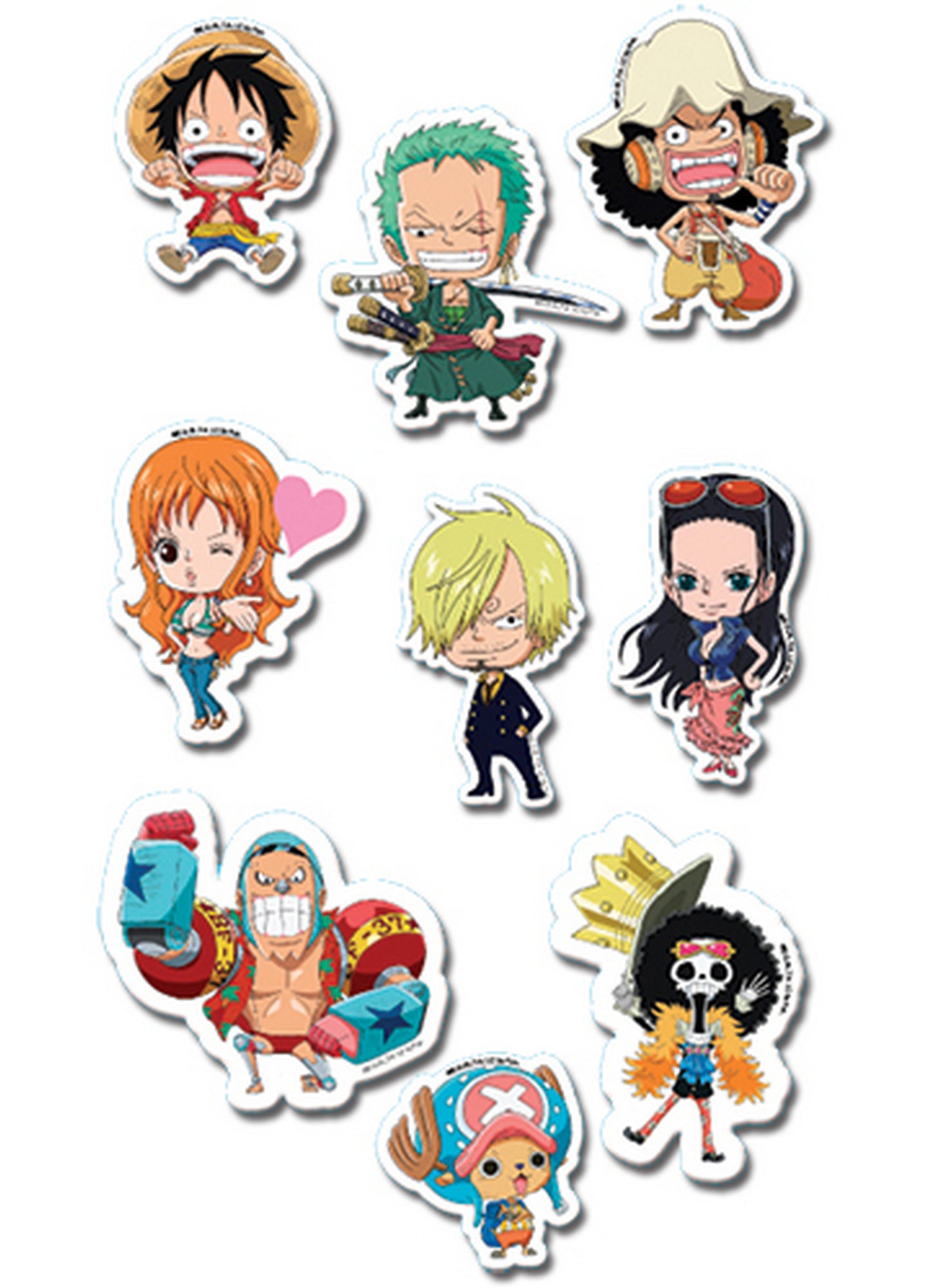 One Piece - SD Characters Punk Hazard Puffy Sticker Set