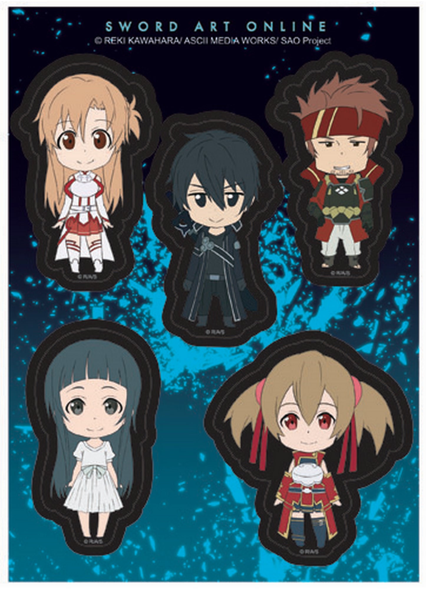 Sword Art Online - SD Smile Sticker Set 5"X7"