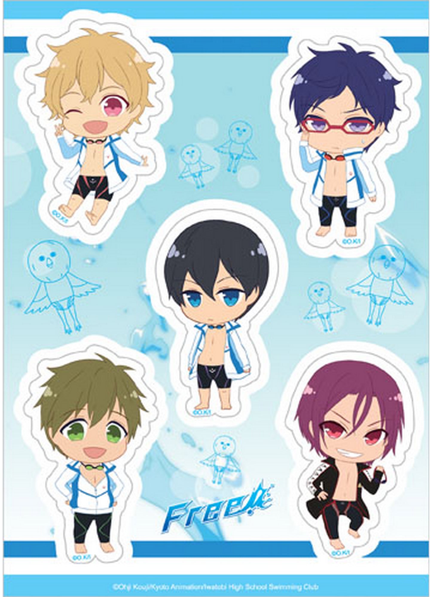 Free! - Group SD Swimsuit Sticker Set
