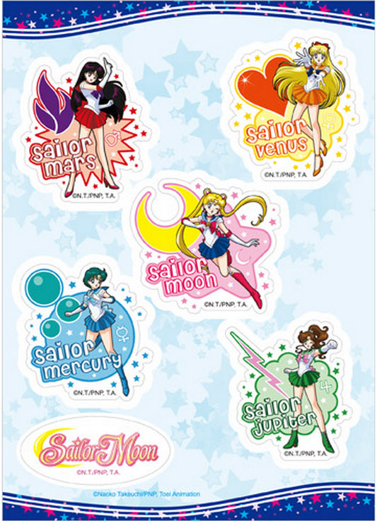 Sailor Moon - Mars & Venus & Mercury & Jupiter Sticker Set 5"X7"