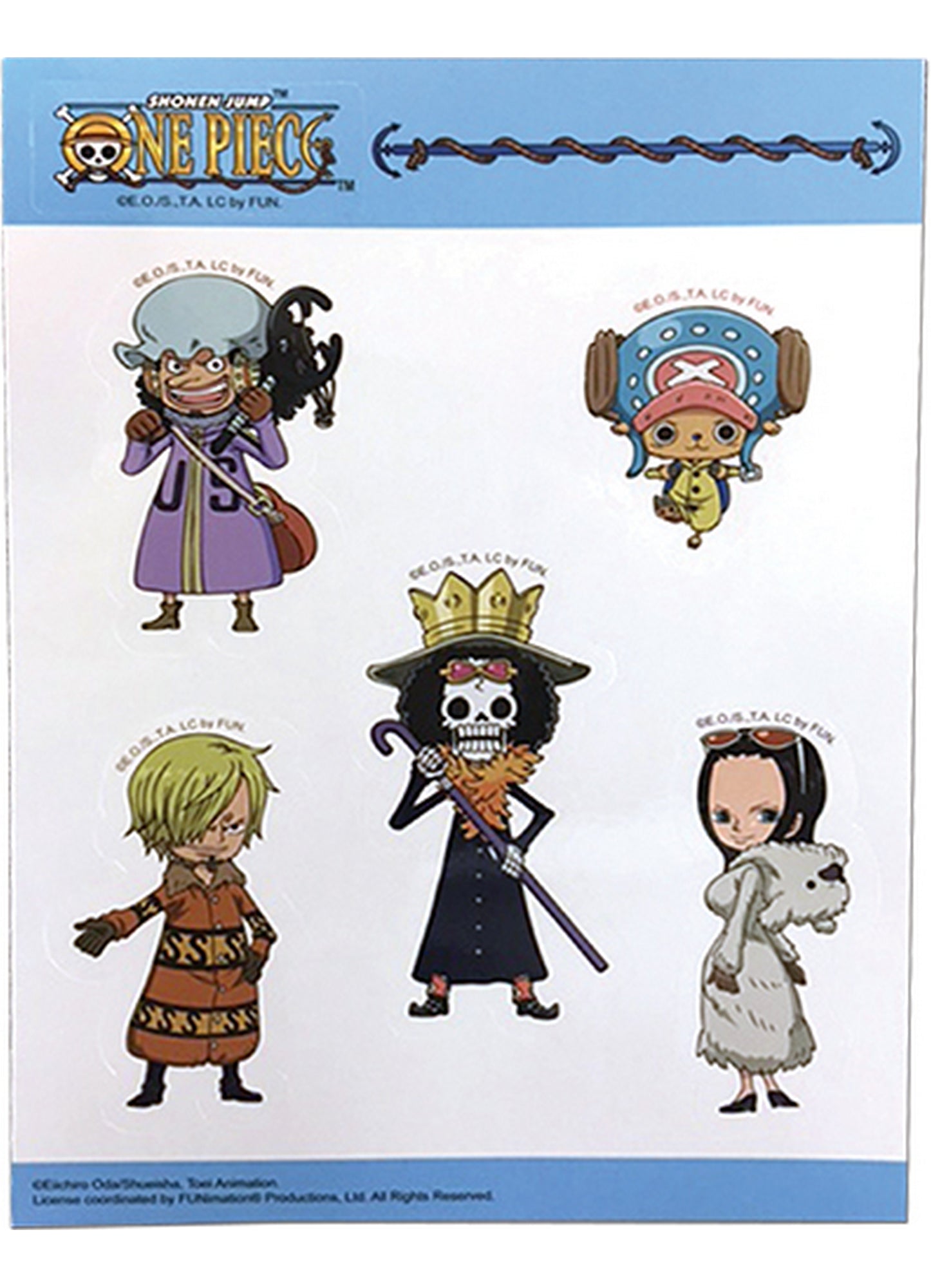 One Piece - Group SD 2 Sticker Set 5"X7"