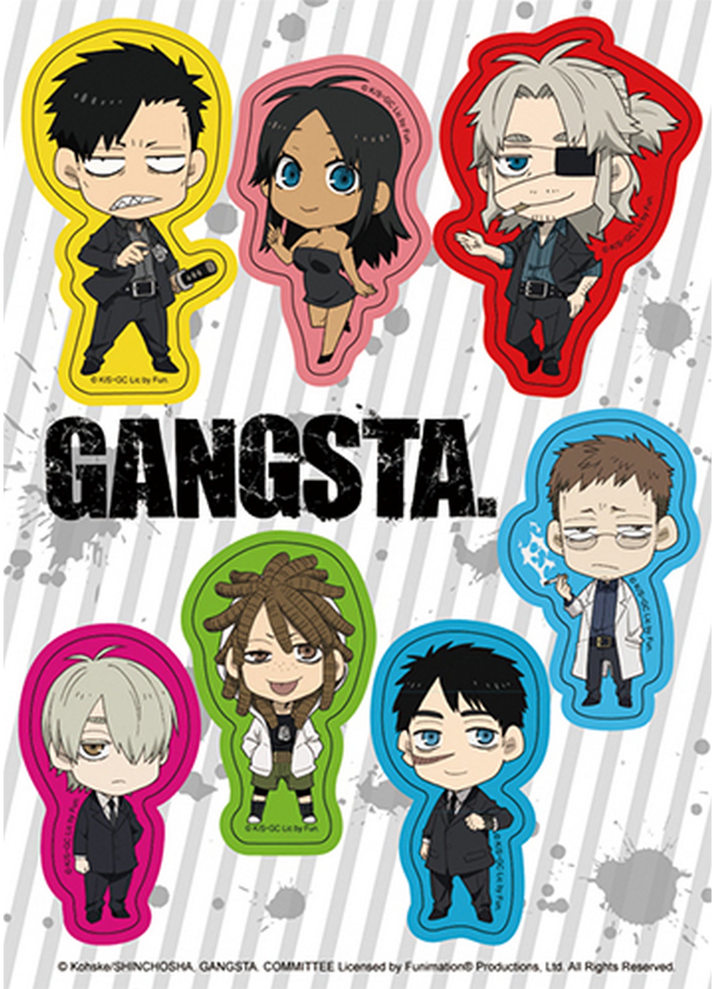 Gangsta - SD Sticker Set 5"X7"