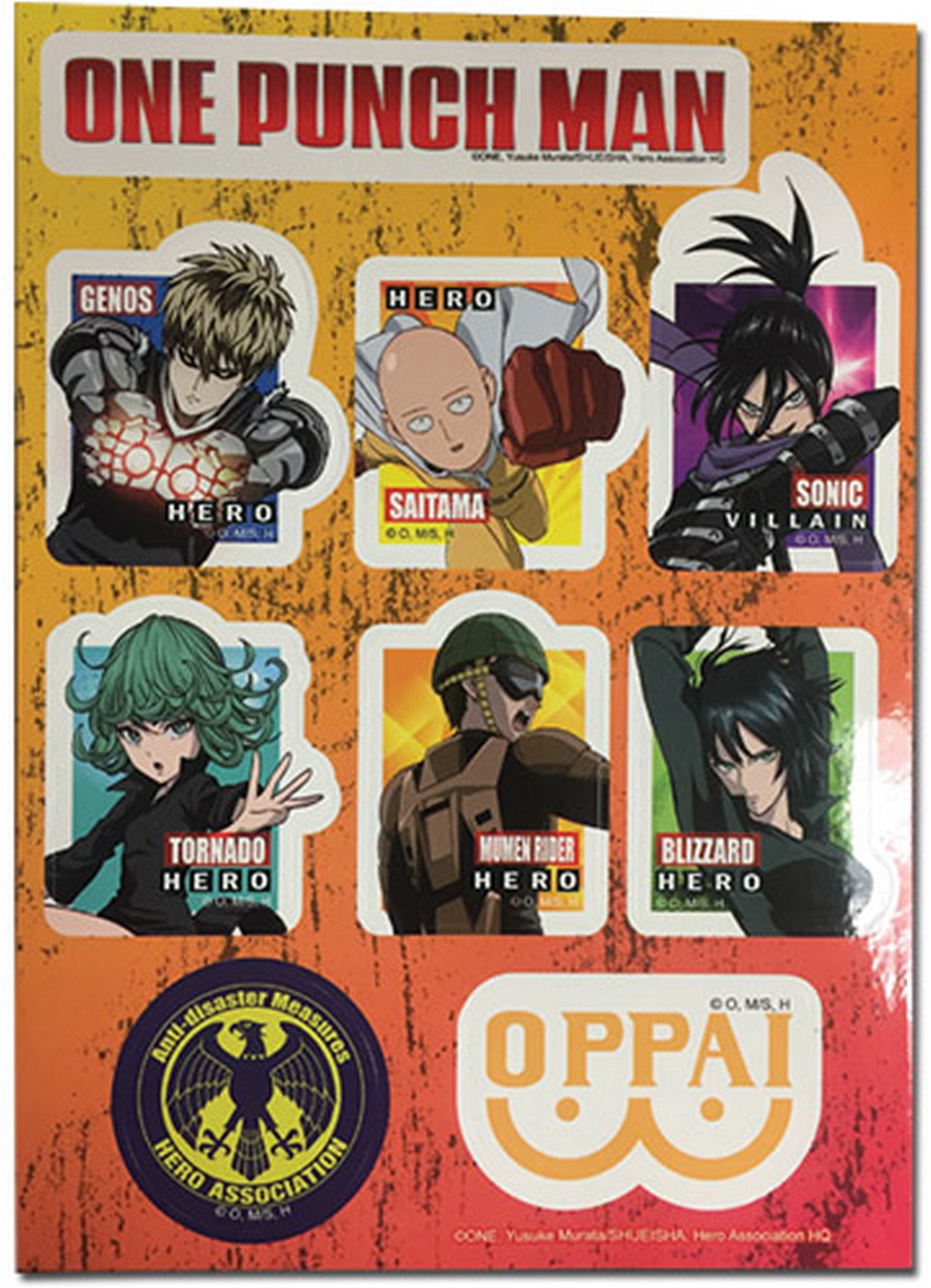 One Punch Man - Icons Group Sticker Set 5"x7"