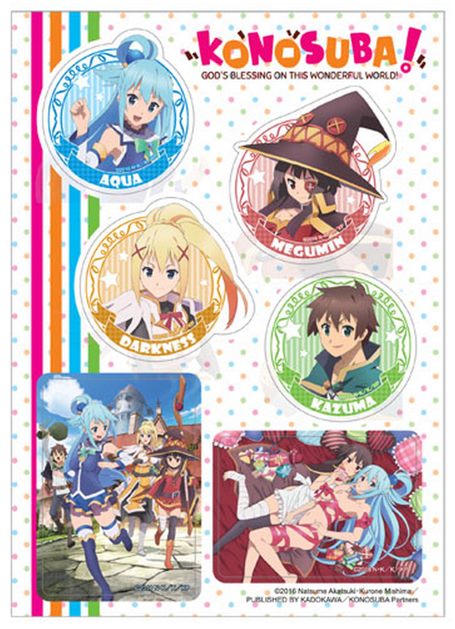 Konosuba - Group Sticker Set 5"X7"