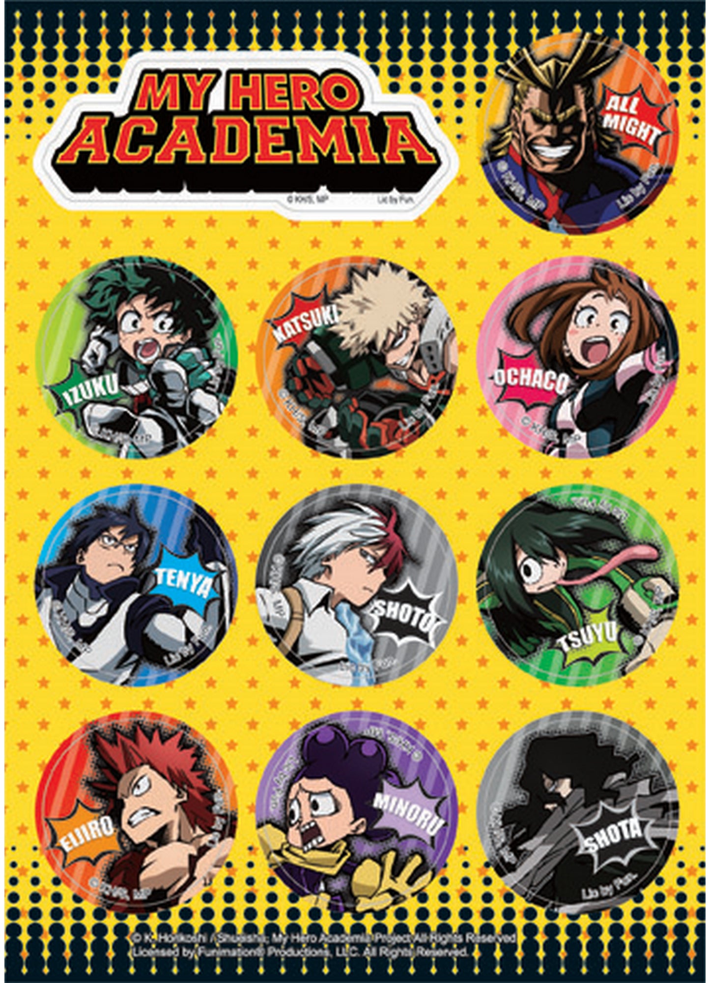 My Hero Academia - Hero Group Sticker Set 5"x7"
