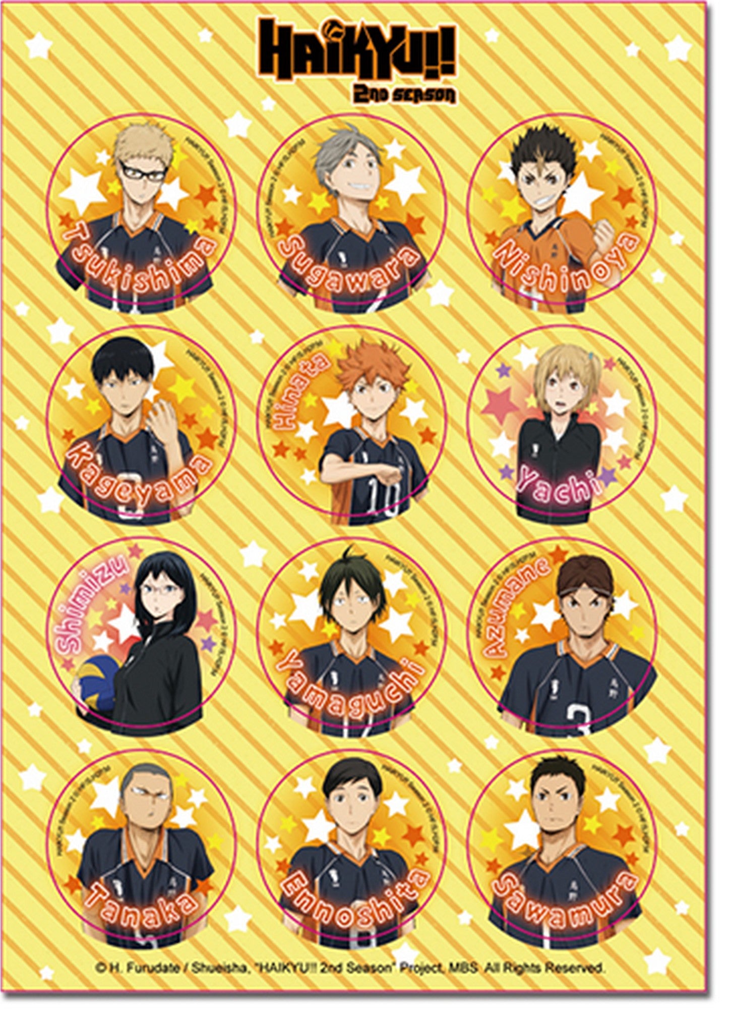 Haikyu S2 - Club Experience Sticker Set 5"X7"
