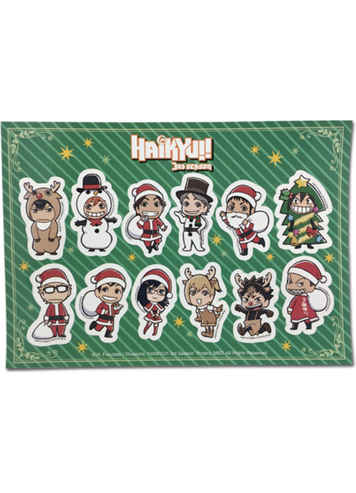 Haikyu S3 - Christmas SD Group Sticker Set 5"X7"