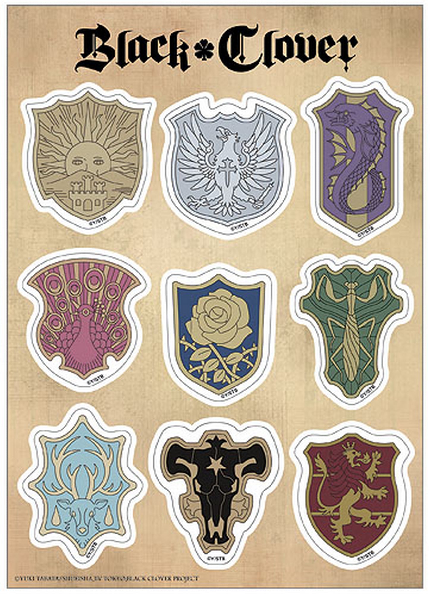 Black Clover - Symbol Sticker Set 5*7