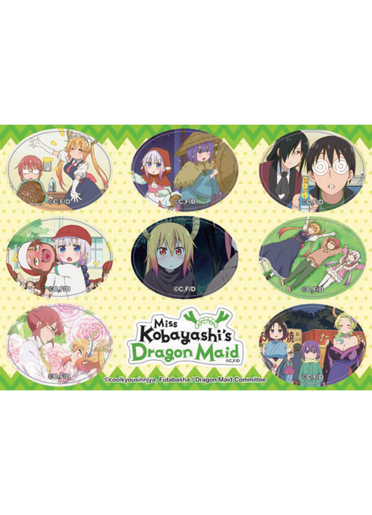 Miss Kobayashis Dragon Maid S1 - Screenshot Sticker Set 5"X7"