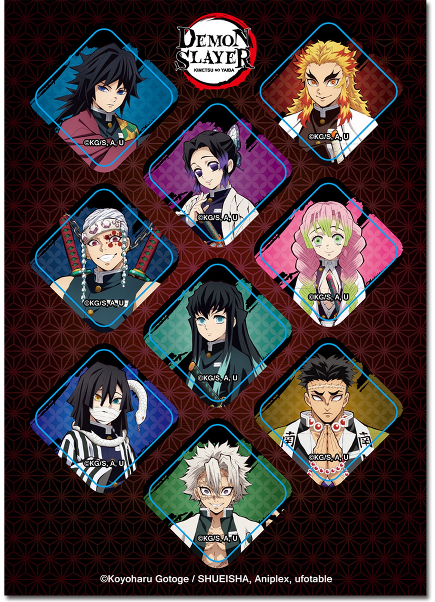 Demon Slayer - Hashira Sticker Set 5"X7"