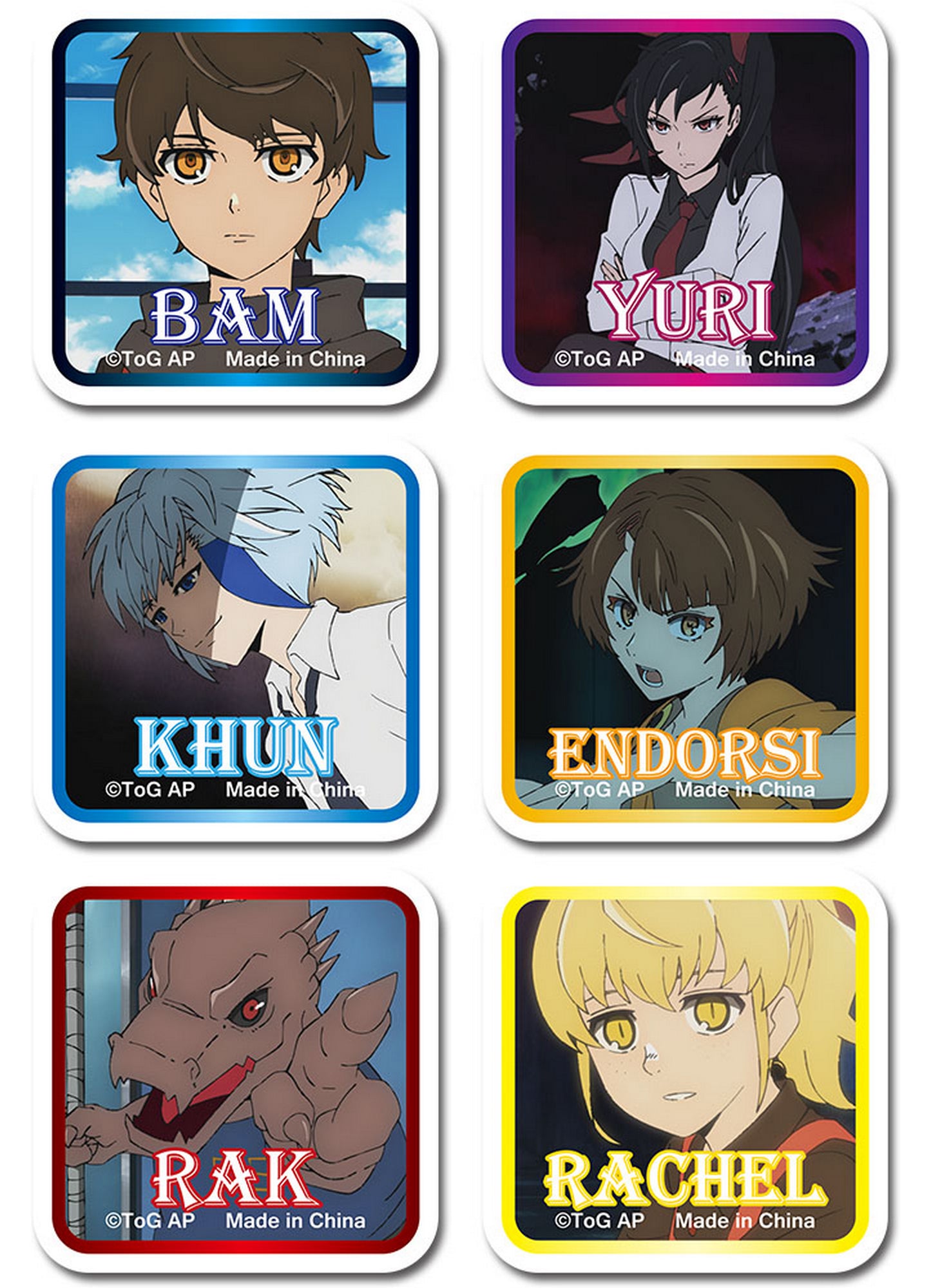 Tower Of God - Screenshot Die-Cut Sticker Set