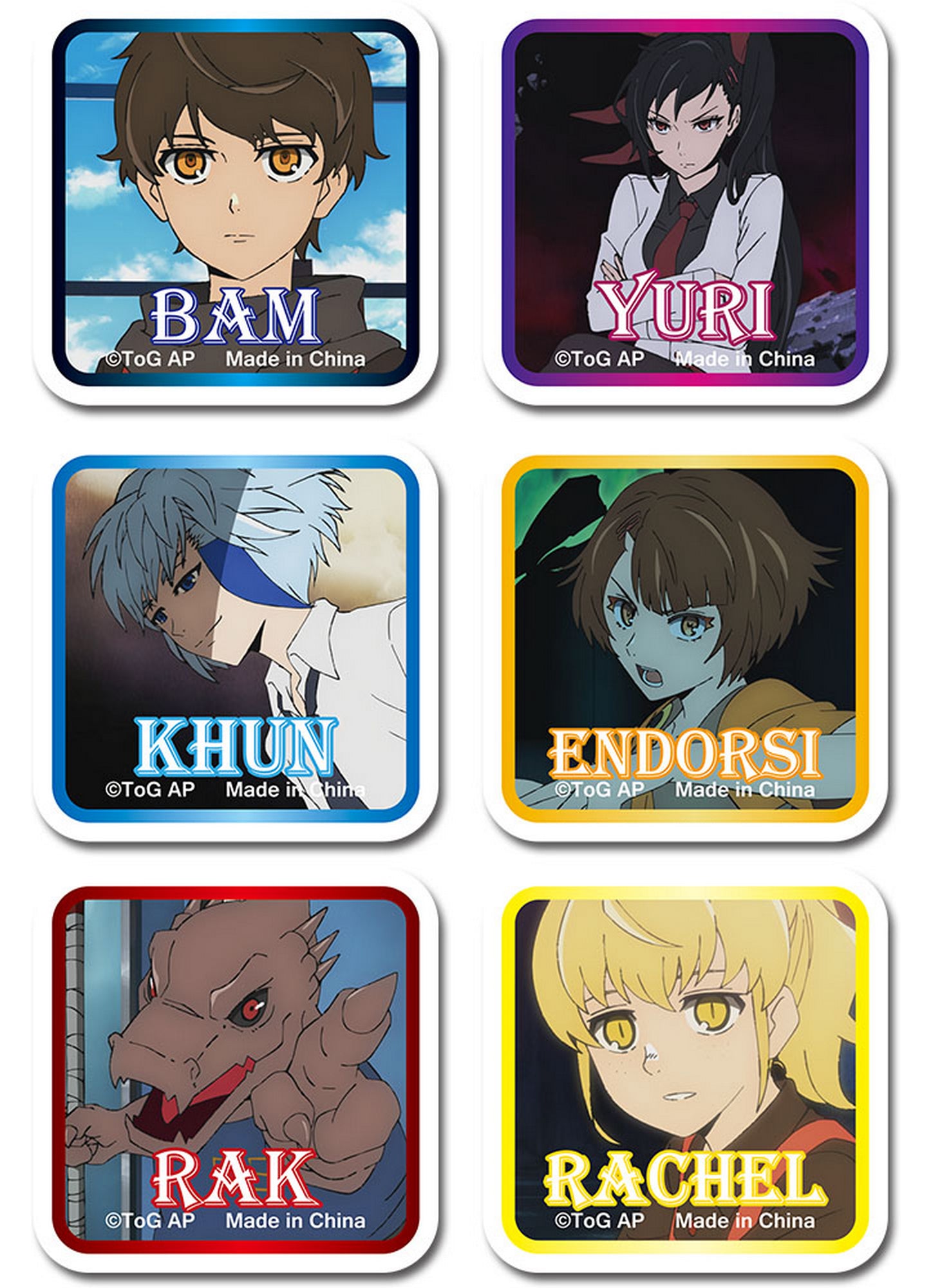 Tower Of God - Screenshot Die-Cut Sticker Set