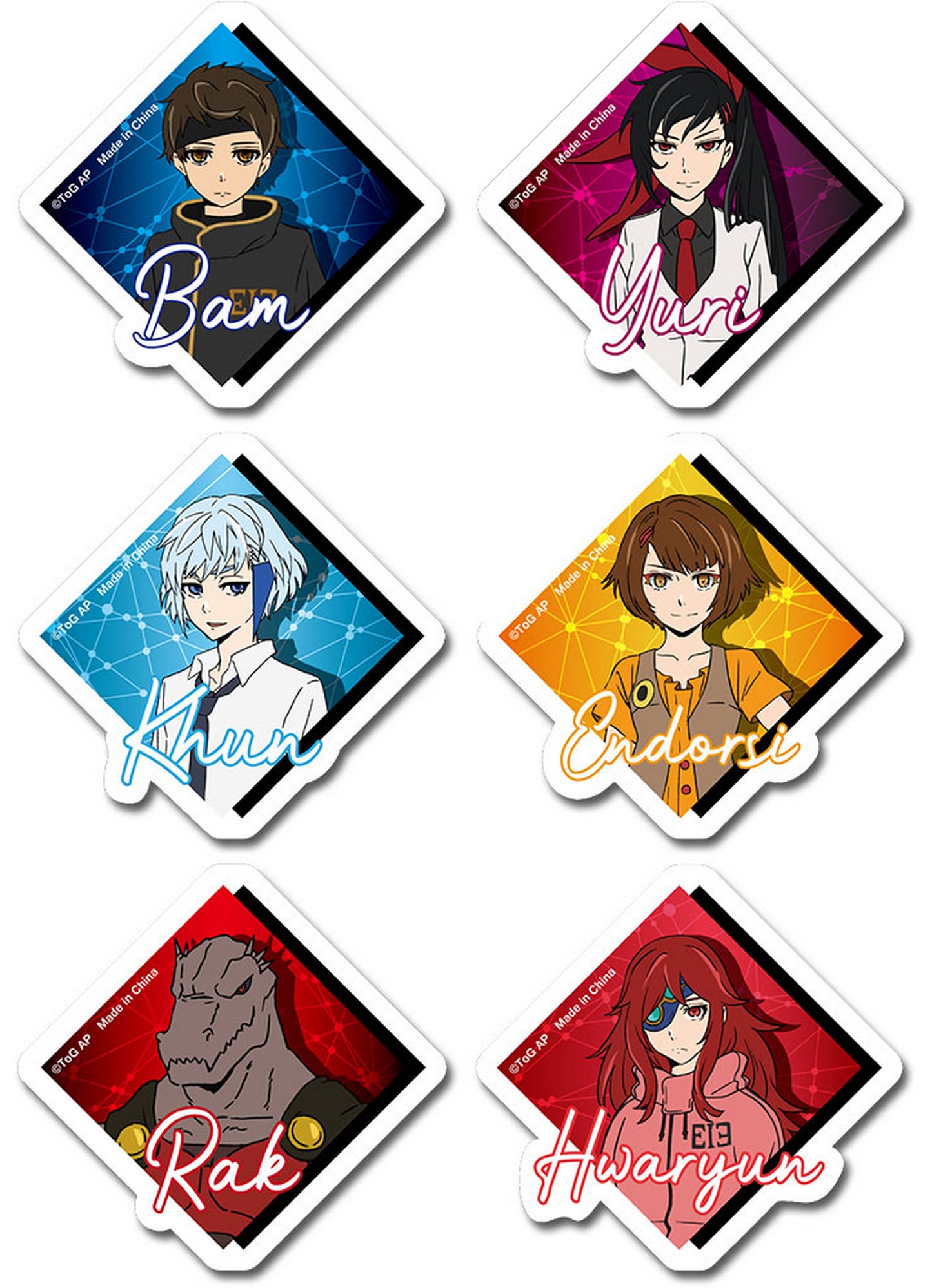 Tower Of God - Group Die-Cut Sticker Set