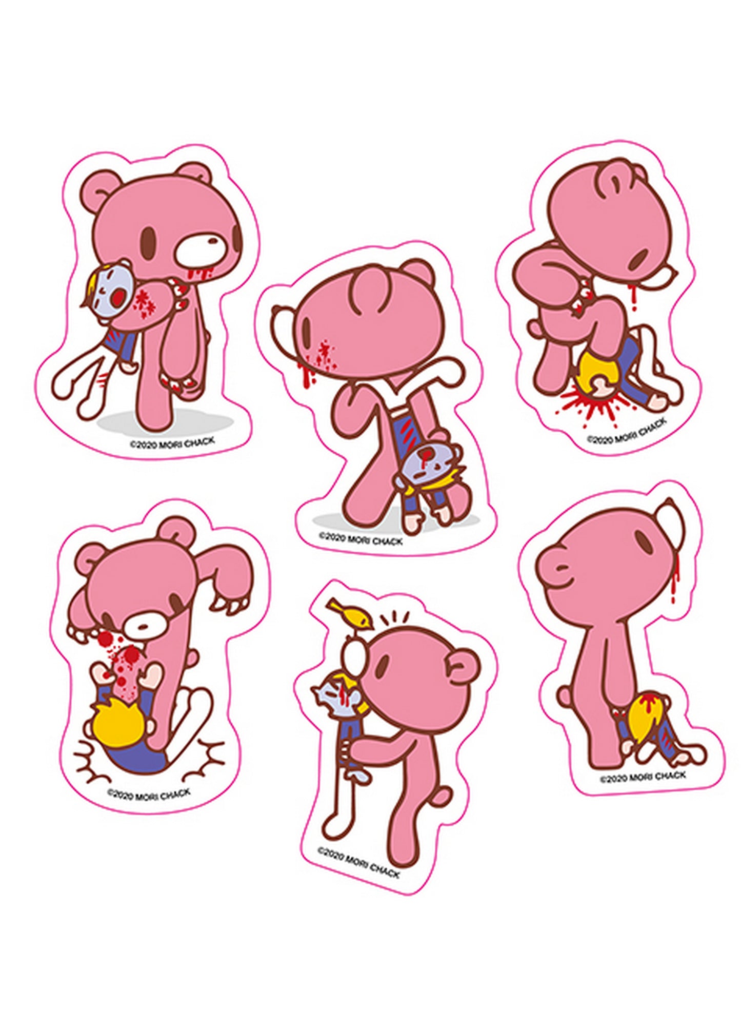 Gloomy Bear And Gloomy - Gloomy Bear & Pity Die-Cut Sticker Set 3.5"