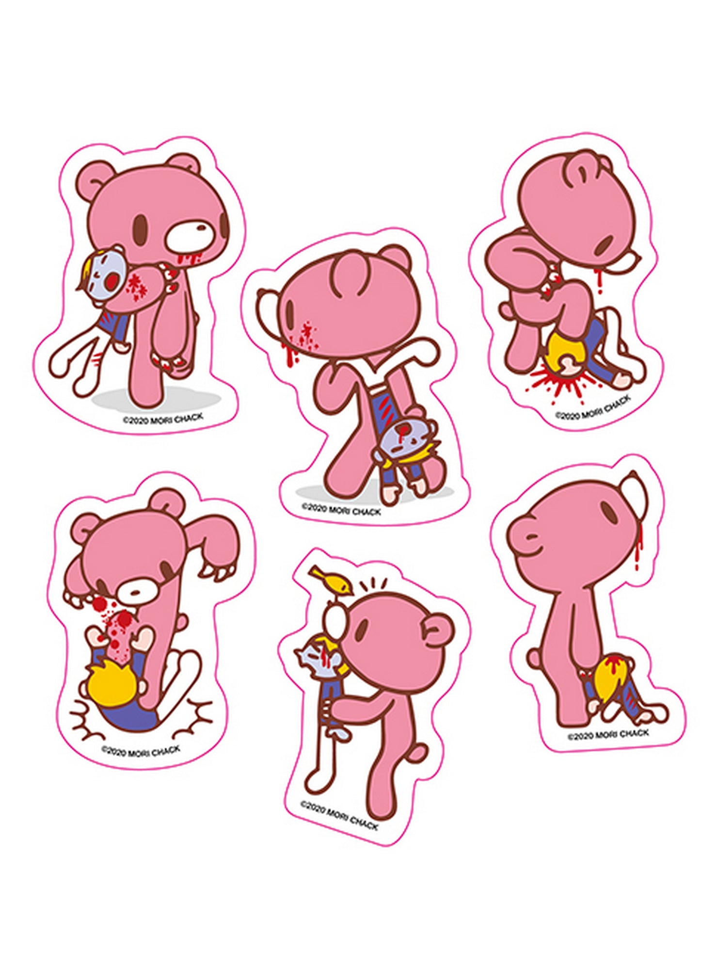 Gloomy Bear And Gloomy - Gloomy Bear & Pity Die-Cut Sticker Set 3.5"