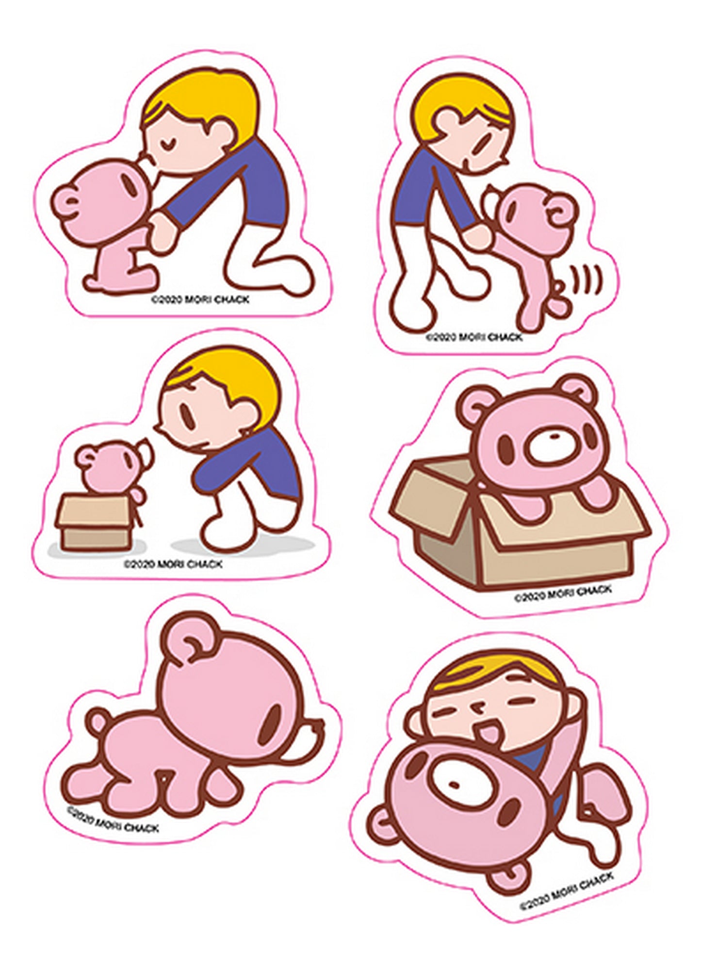 Gloomy Bear And Gloomy - Baby Die-Cut Sticker Set 3.5"