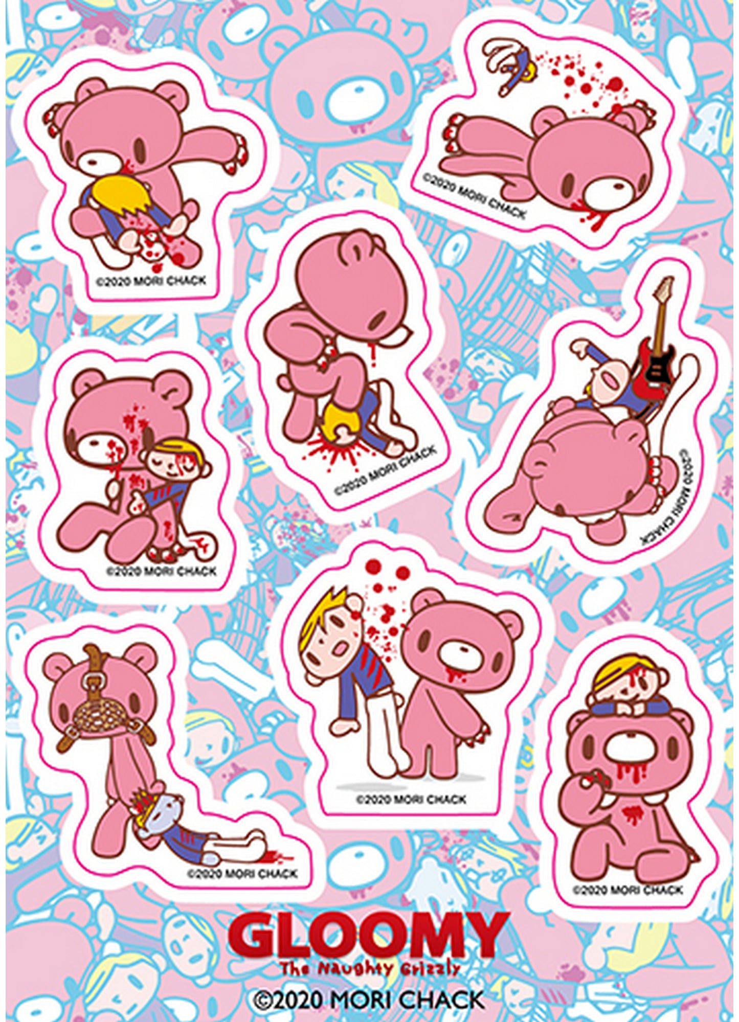 Gloomy Bear And Gloomy - Gloomy Bear & Pity Sticker Set 5"X7"
