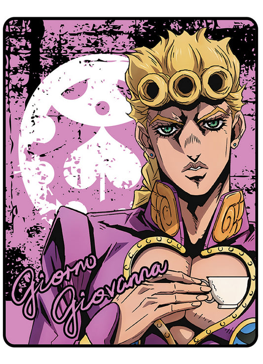 Jojos S4 - Giorno Giovanna Throw Blanket 46"W x 60"H