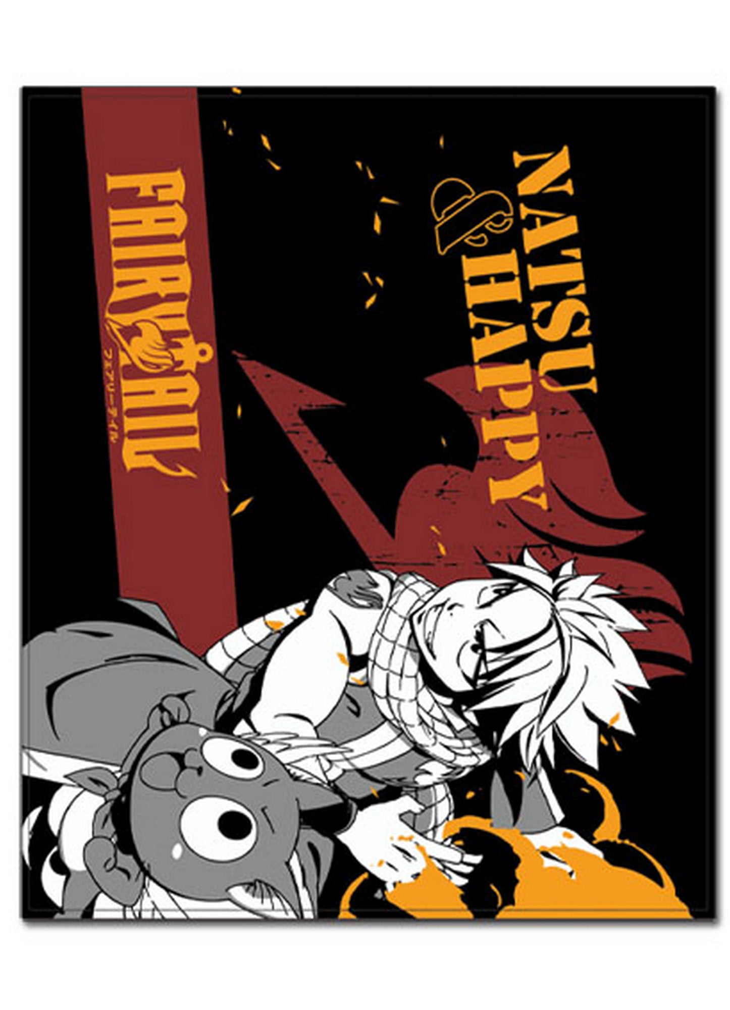 Fairy Tail S6 - Natsu Dragneel & Happy Throw Blanket 46"W x 60"H