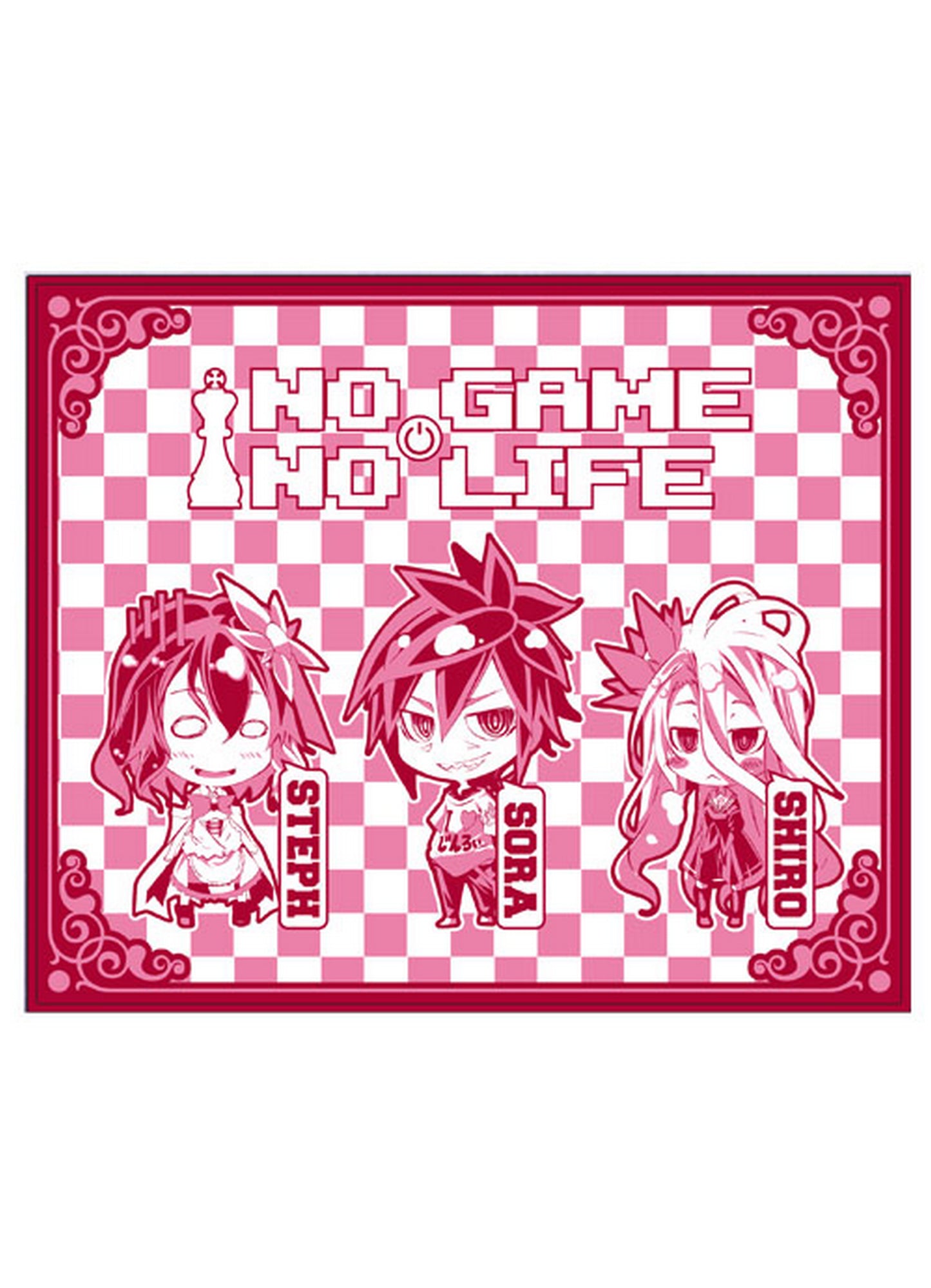 No Game No Life - Shiro, Sora & Steph Throw Blanket 46"W x 60"H